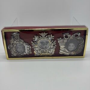 Gorham A Holiday Tradition 3-Piece Photo Ornament Set Silverplated Ornaments